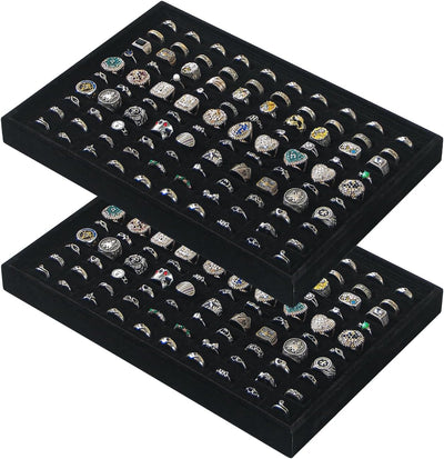 Bandeja organizadora anillos 100 ranuras cajones negro