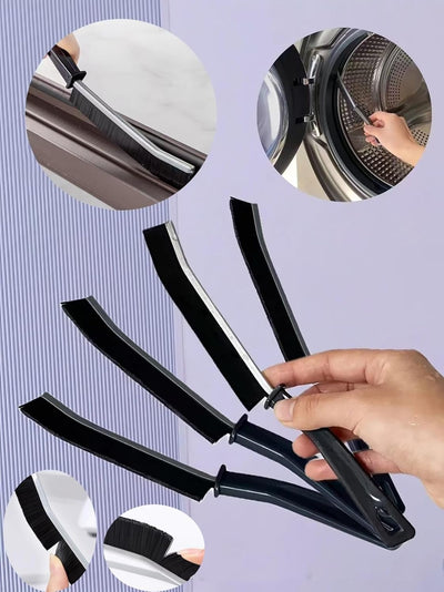 4 Cepillos Limpieza Hendiduras Cerdas Duras Cocina Ventanas