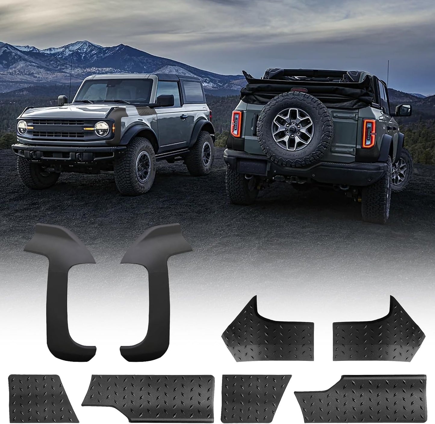 Protectores esquina Ford Bronco 4 puertas 6 negros