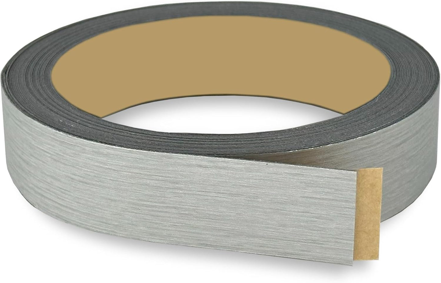Cinta adhesiva PVC plateado cepillado 1pulg x50ft madera MDF