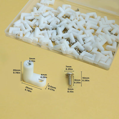 80pies soportes L plástico para placa PCB