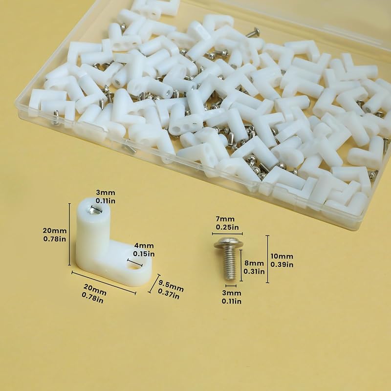 80pies soportes L plástico para placa PCB