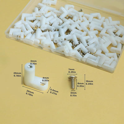 80pies soportes L plástico para placa PCB