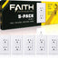 5 Toma GFCI 15A ETL con LED y placa pared blanco