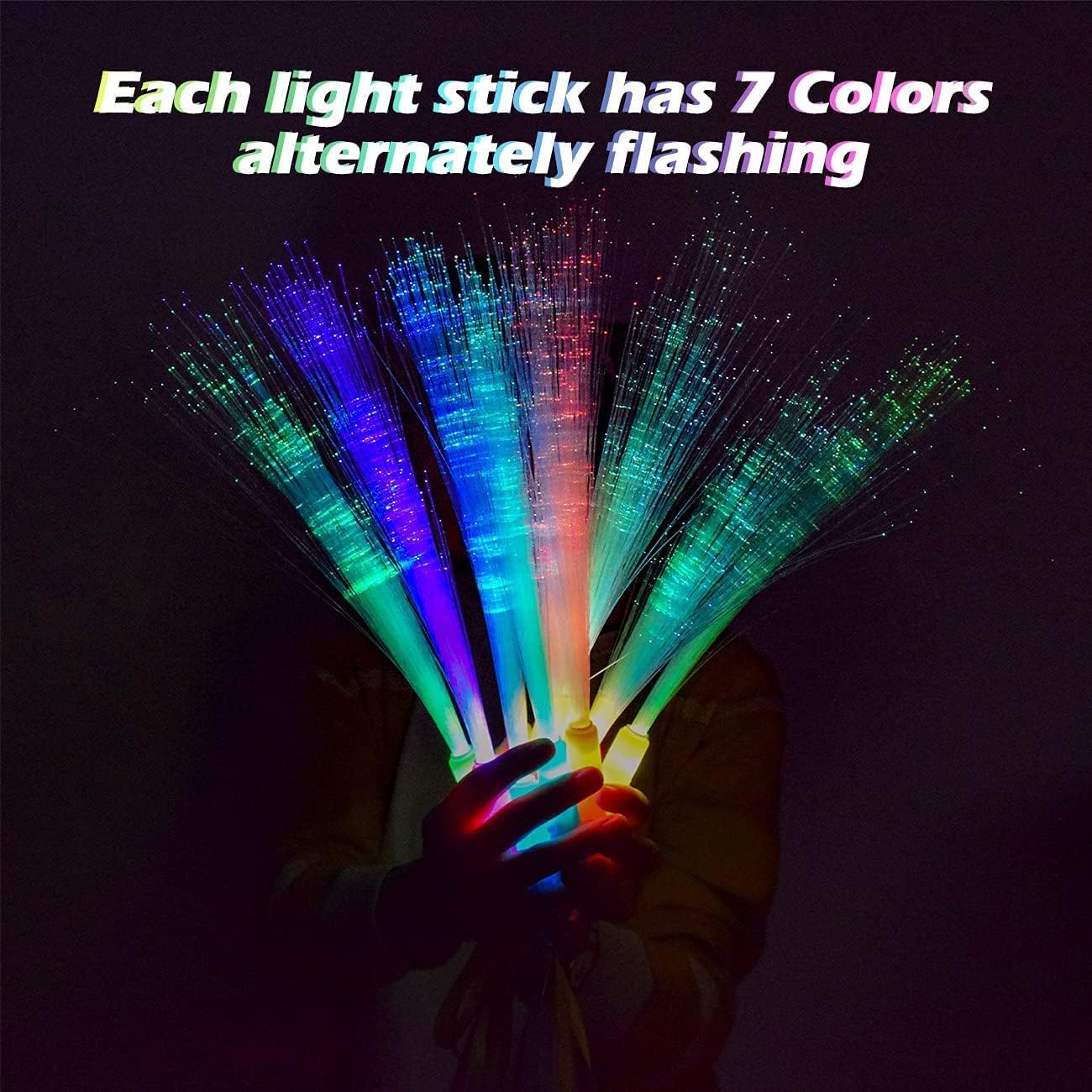 72 Varitas LED con 3 Modos Colores para Fiesta
