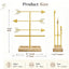 Soporte organiz. joyas oro 4 niveles madera