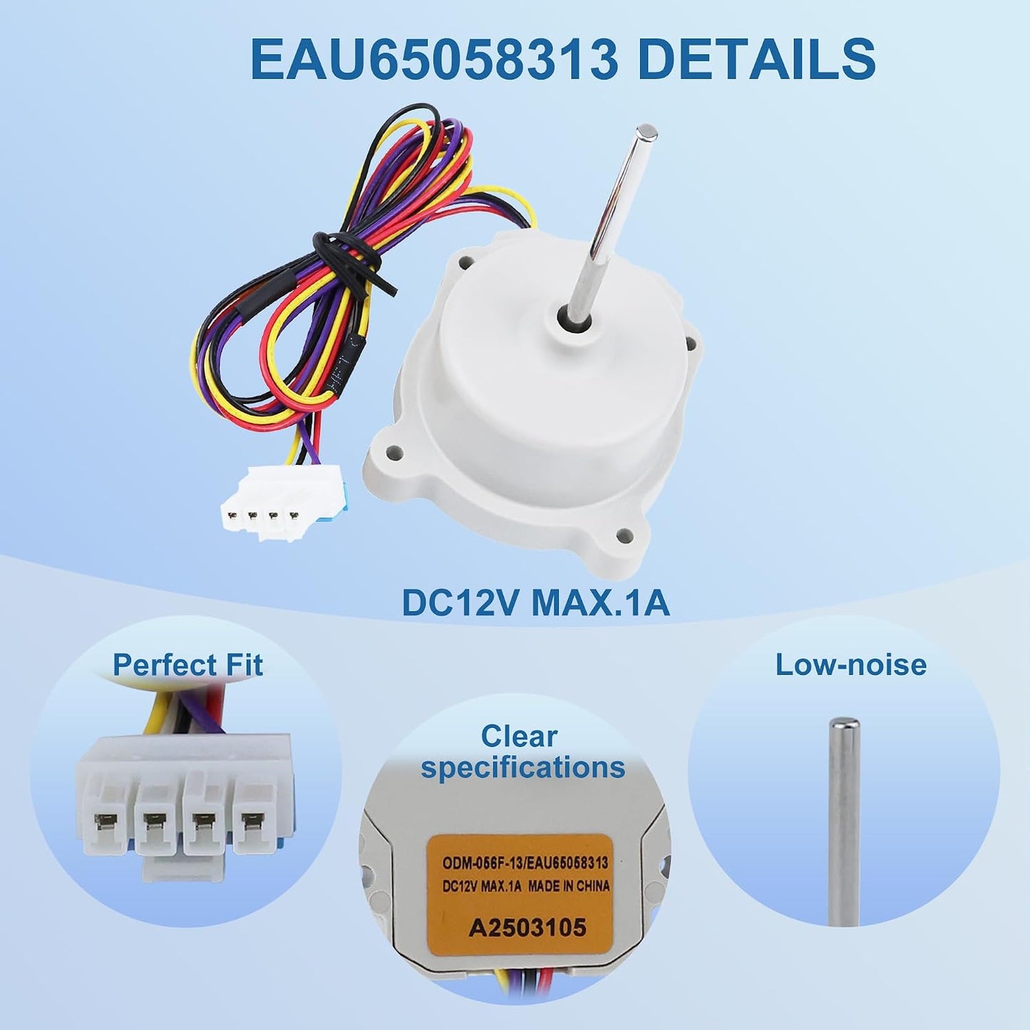 Motor ventilador evaporador para refrigerador Ken More L G