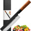 Cuchillo Nakiri 7pulg acero inox AUS-8 mango palisandro