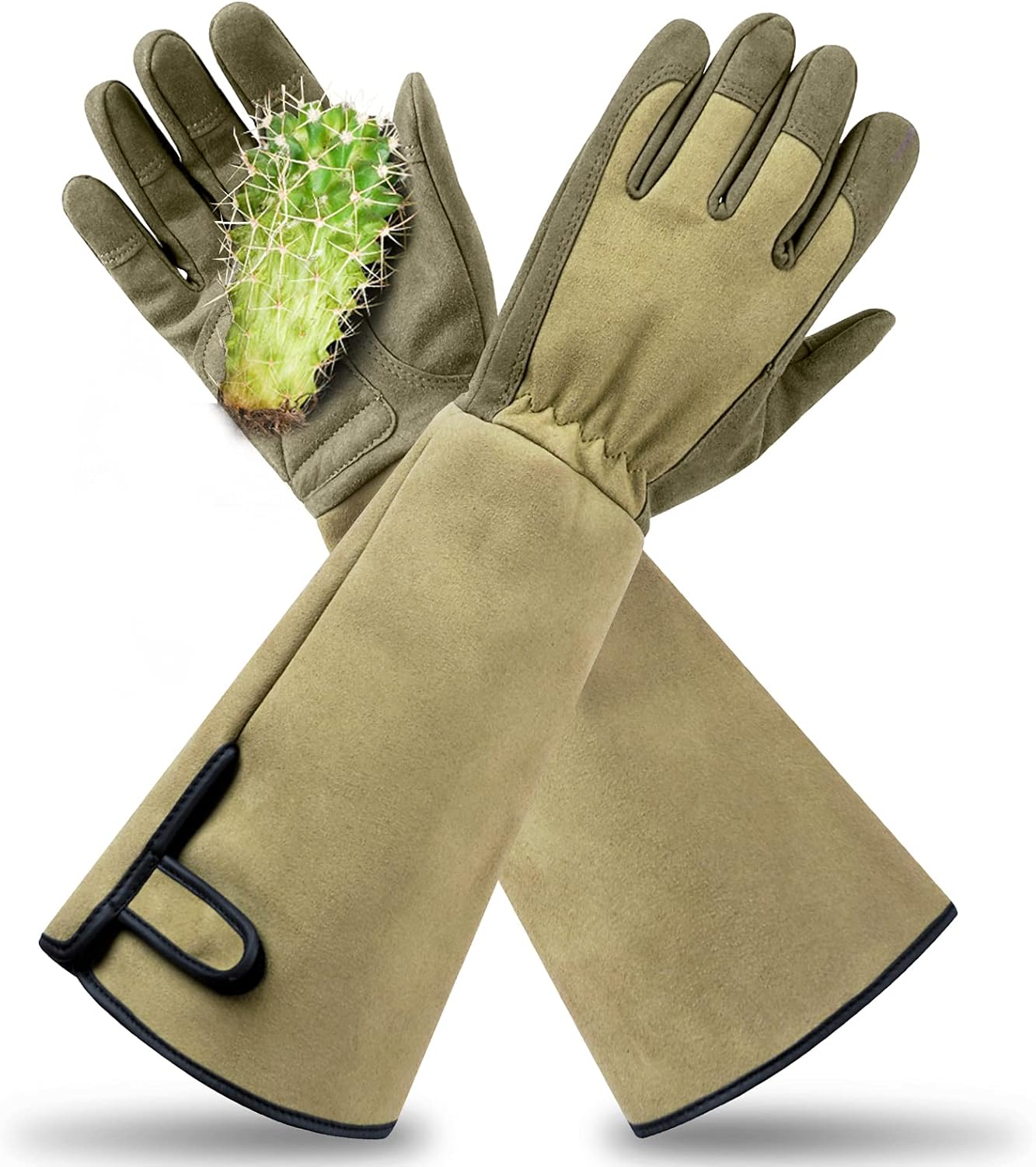 Guantes jardinería antiespinas protección antebrazo