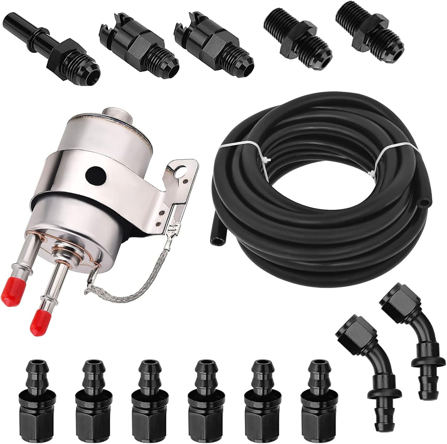 Kit adaptador inyección combustible 25" con filtro LS 12pzas