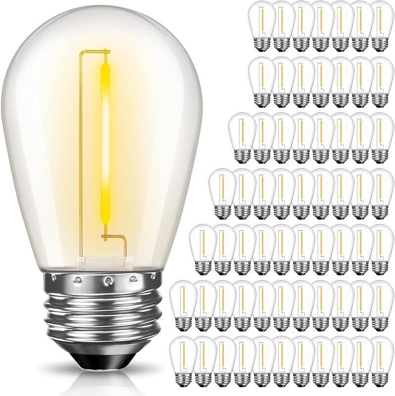64 Bombillas LED S14 E26 2200K Blanco Cálido