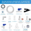 Kit línea agua 1/4pulg para filtro RO con tubo 32pies y cortador