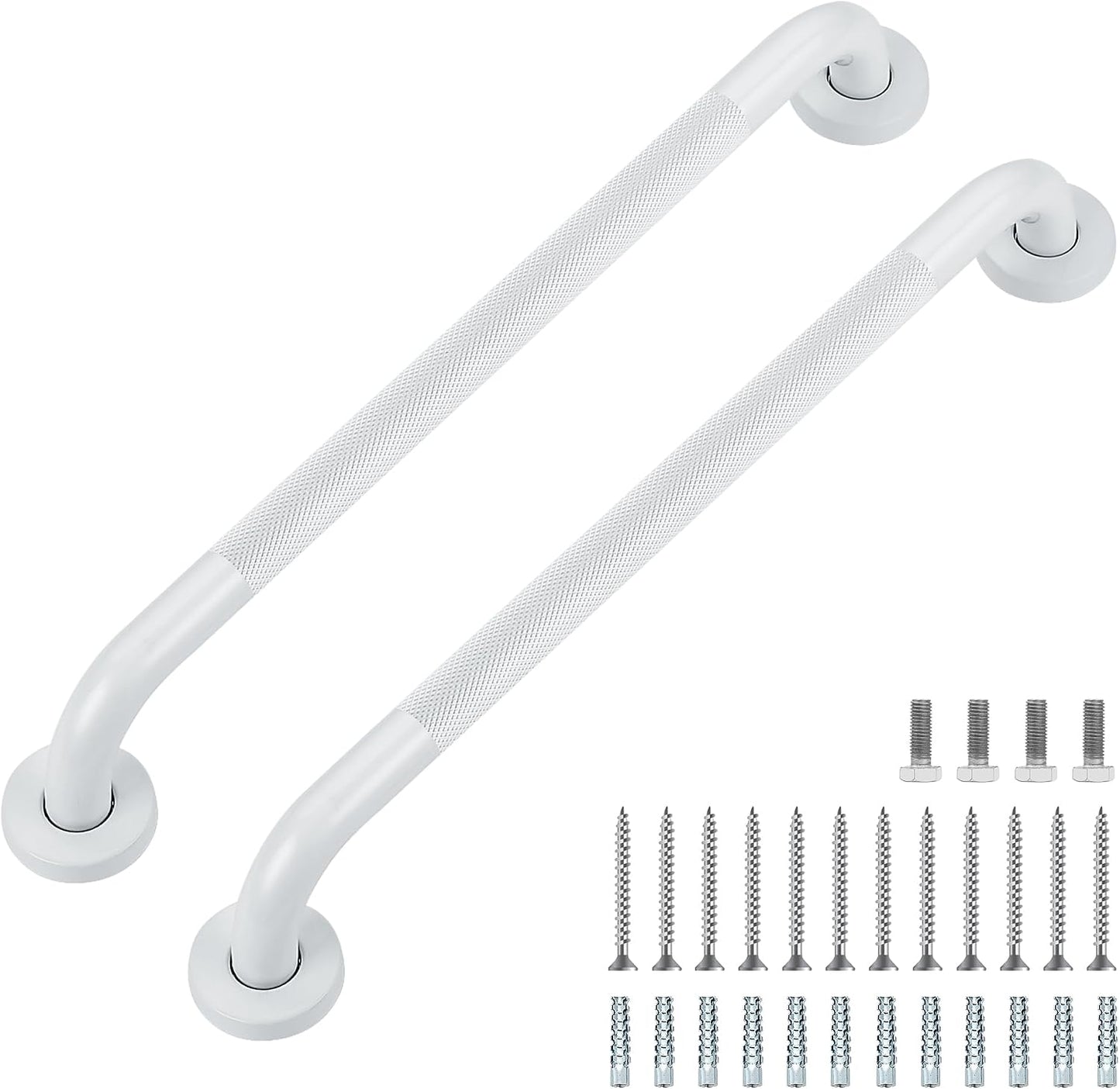 Barras agarre ducha antideslizantes 20pulg acero inox