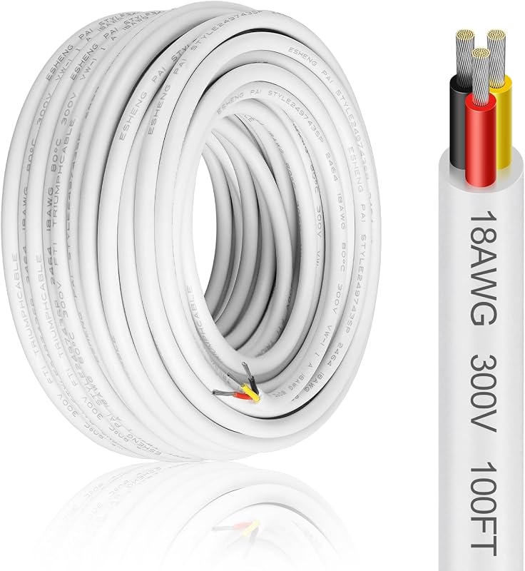 Cable eléctrico 18AWG 3 hilos PVC para LED