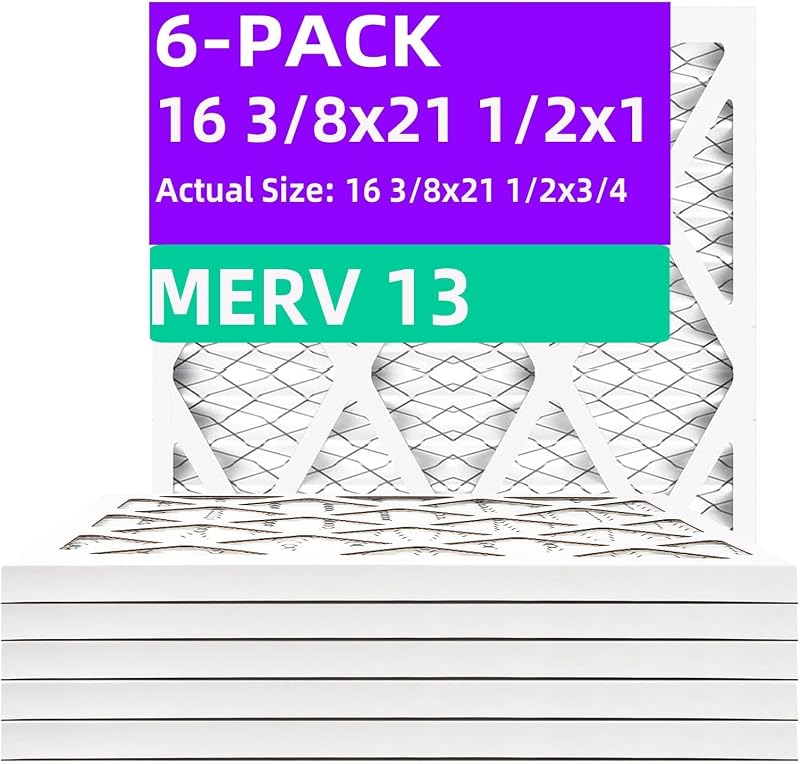 Filtro aire MERV 13 pack 6 para caldera 16x21x3/4