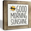 Placa madera texto Sunshine decoración escritorio estilo