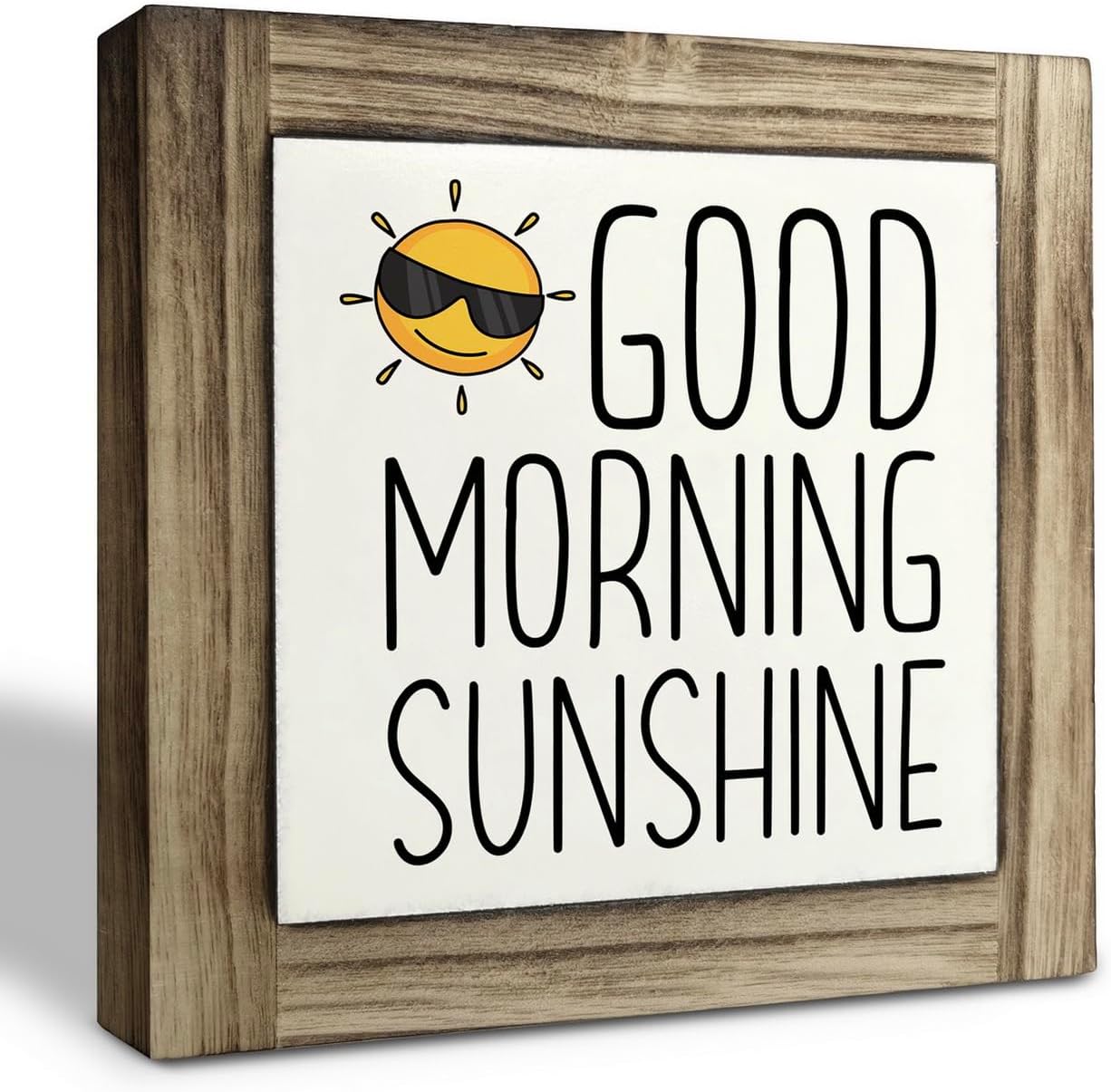 Placa madera texto Sunshine decoración escritorio estilo