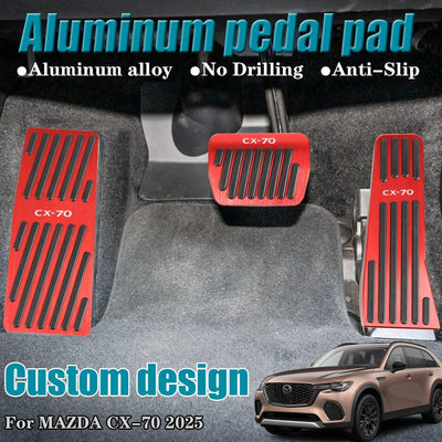 3 Almohadillas Antiderrap Aluminio Pedal Freno Acelerador