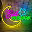 Letrero neón Eid Mubarak regulable para pared hogar fiesta