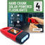 Linterna manivela solar 4uds luz brillante 3 LED acampar