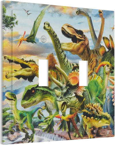 Cubiertas interruptor dinosaurio 2 palancas decoración