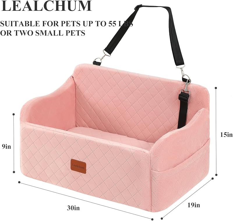 Asiento auto perros grandes medianos 2 correas seguridad