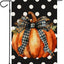 Bandera jardín otoño 12x18pulg doble cara calabaza negro