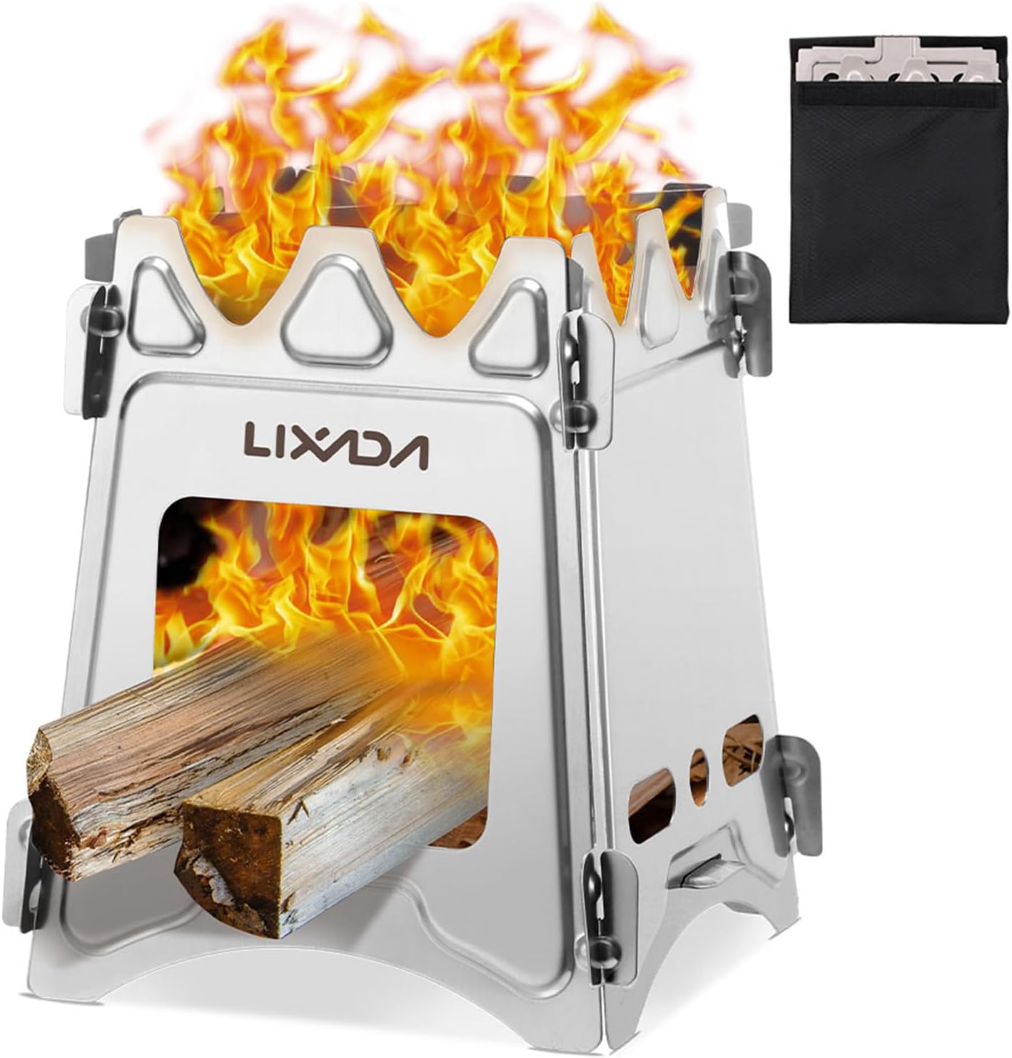 Estufa portátil acero inox para camping y picnic
