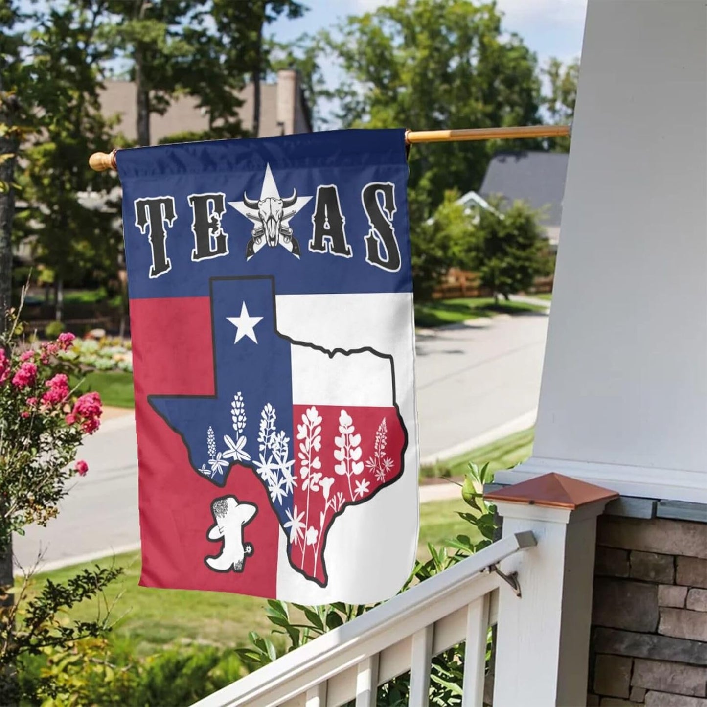 Bandera Texas 12x18pulg doble cara jardín decoración