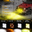 Luz LED 128W DRL ámbar 4pulg Jeep ATV UTV