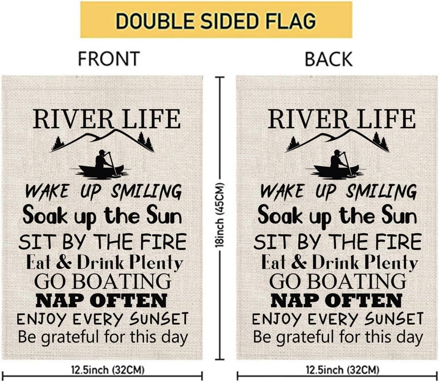 Bandera de vida para cabaña y casa de montaña