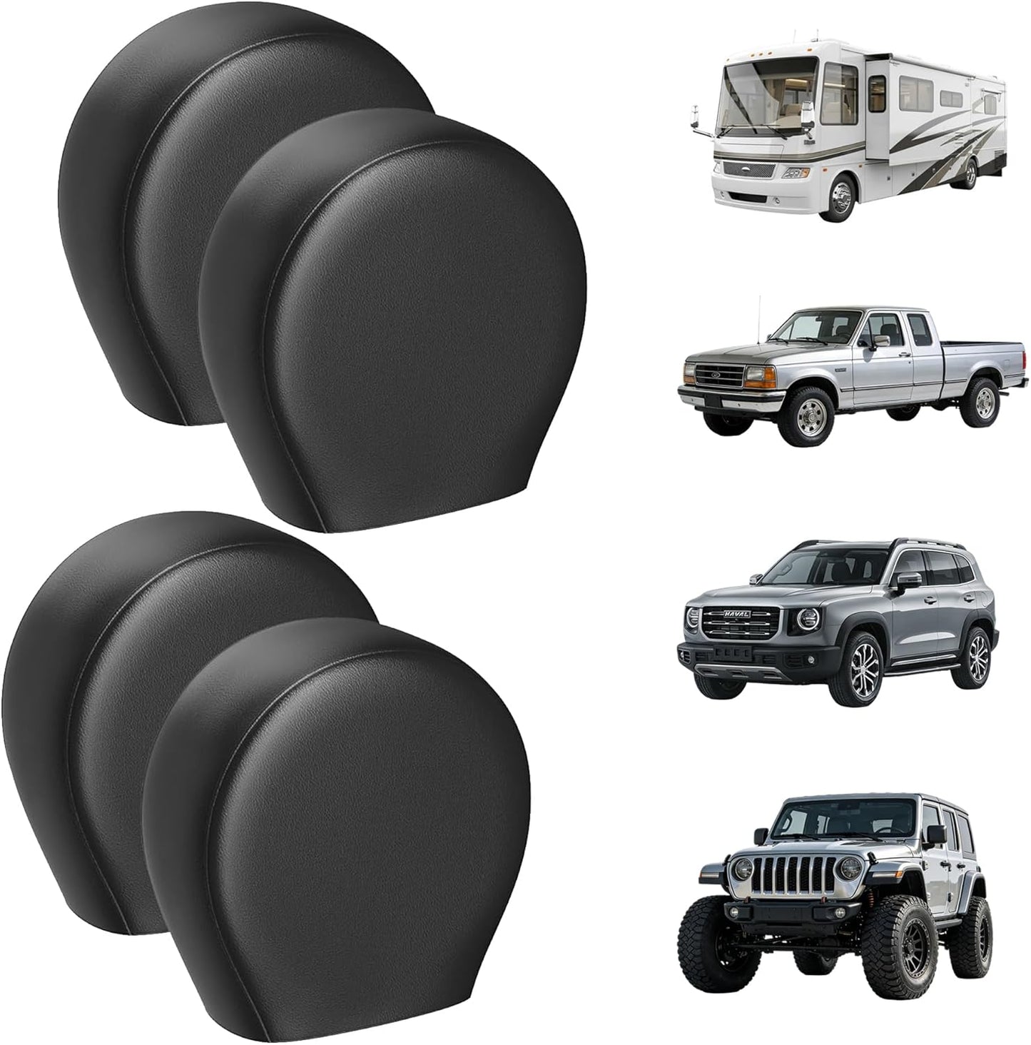 4 Fundas Cuero Sintético para Llantas Camiones SUV Universal