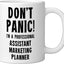 Taza Cerámica para Asistente de Marketing Blanca
