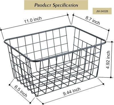 Cestas alambre para almacenamiento cocina 3 pack organizacion