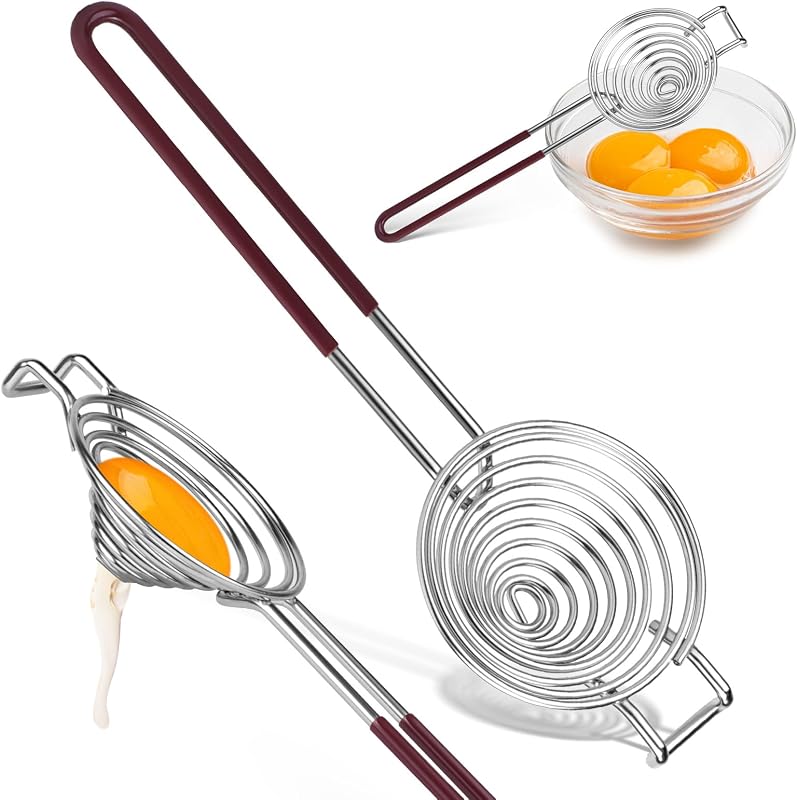 Separador huevos acero inox con filtro mango largo