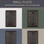Placas interruptor metal bronce envejecido 1 blanco 2 ud