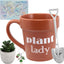 Set tazas café jardinera con cuchara y pala regalo mujer