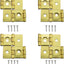 Bisagra pantalla 4pcs muebles dorados doble efecto rotación 360