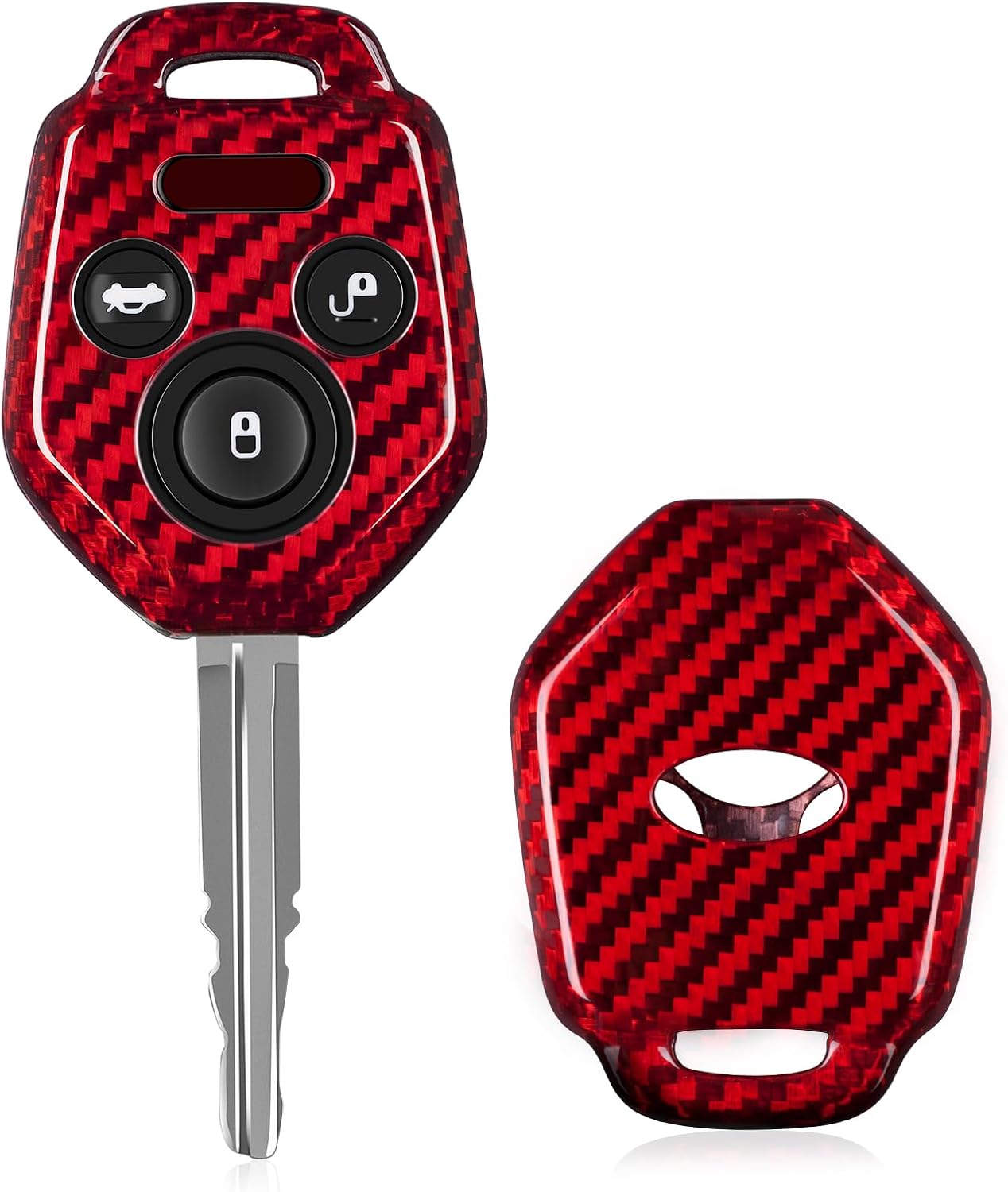 Funda llavero fibra vidrio comp WRX textura 3D rojo