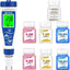 Medidor pH Cloro Salinidad EC TDS ORP 7en1 con soluciones