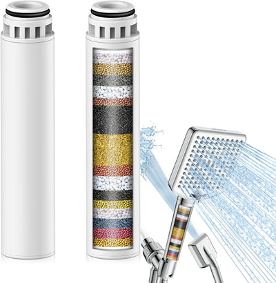 Cartucho filtro ducha mano 2 pzas suaviza agua elimina cloro