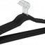 10 Perchas Terciopelo Negro Delgadas Abrazables