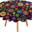 Mantel redondo flores otomíes 36pulg impermeable fiesta