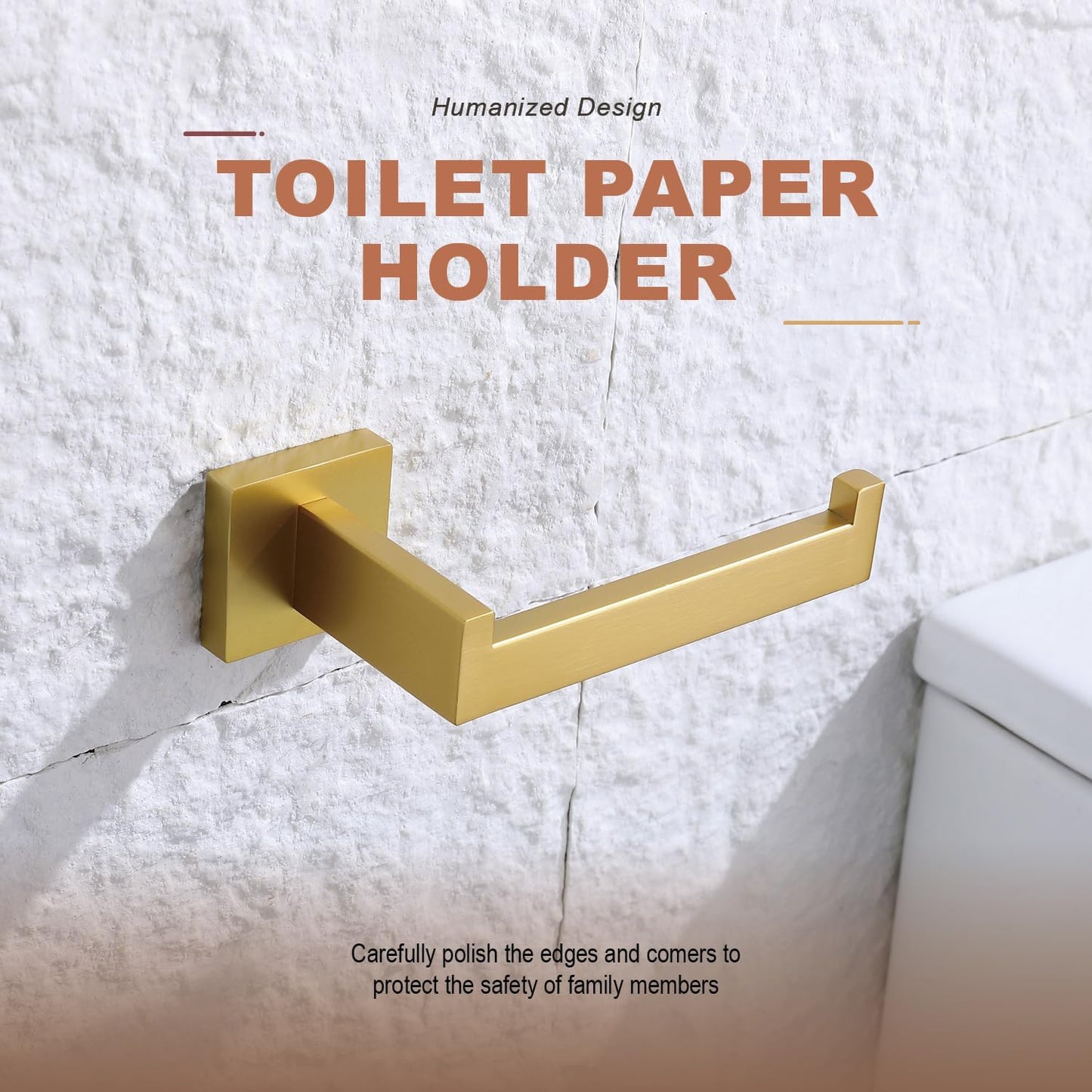 Soporte papel higiénico acero inox cuadrado moderno