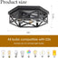 Lámpara techo negro 13pulg 3 luces empotrado cocina dormitorio