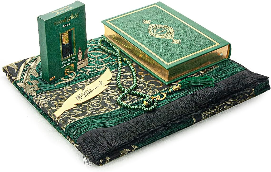Set regalo oración musulmana alfombra tapete Taasbih Corán