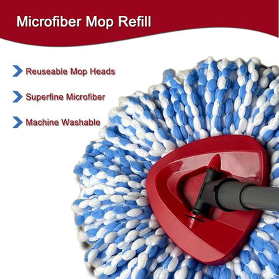 6 Cabezales Giratorios Repuesto RinseClean Mopa Microfibra