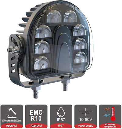 2 Luces seguridad arco azul led 40W DC10-80V camión