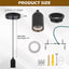 Kit lámpara colgante E26 cerámica tela ajustable estilo industrial