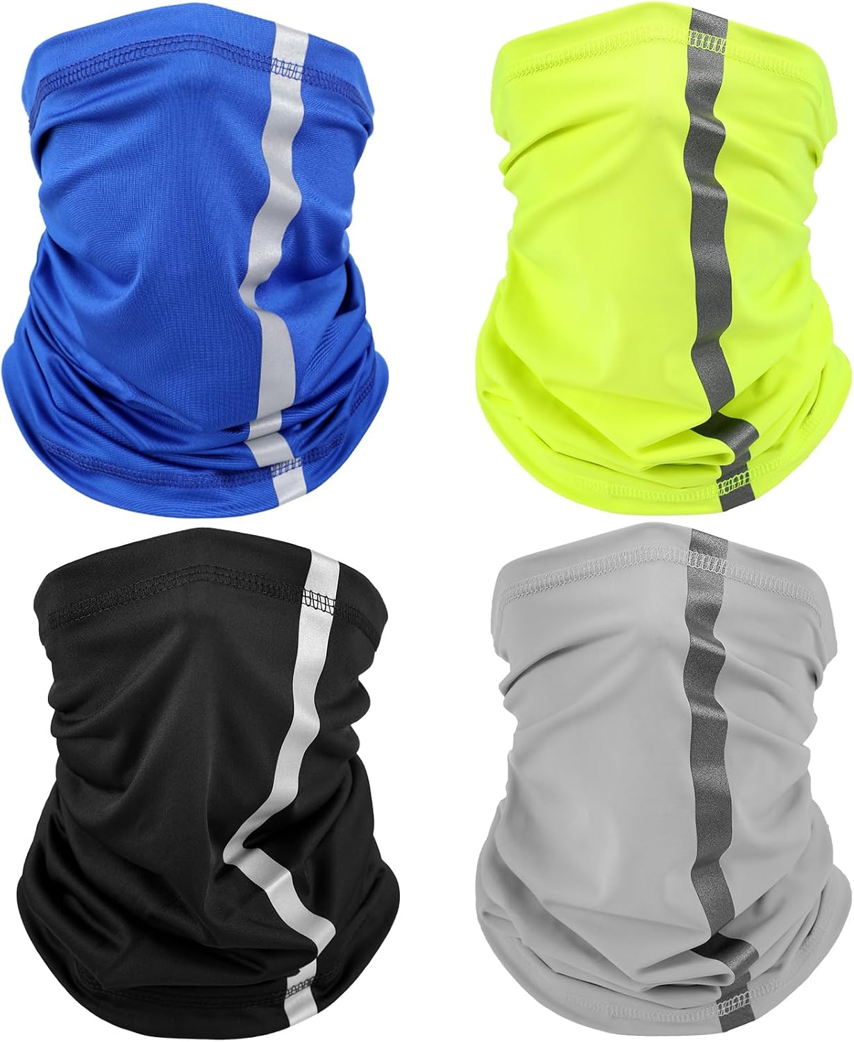 4 Pzas Polaina Reflectante Neón Bufanda Protección Viento UV